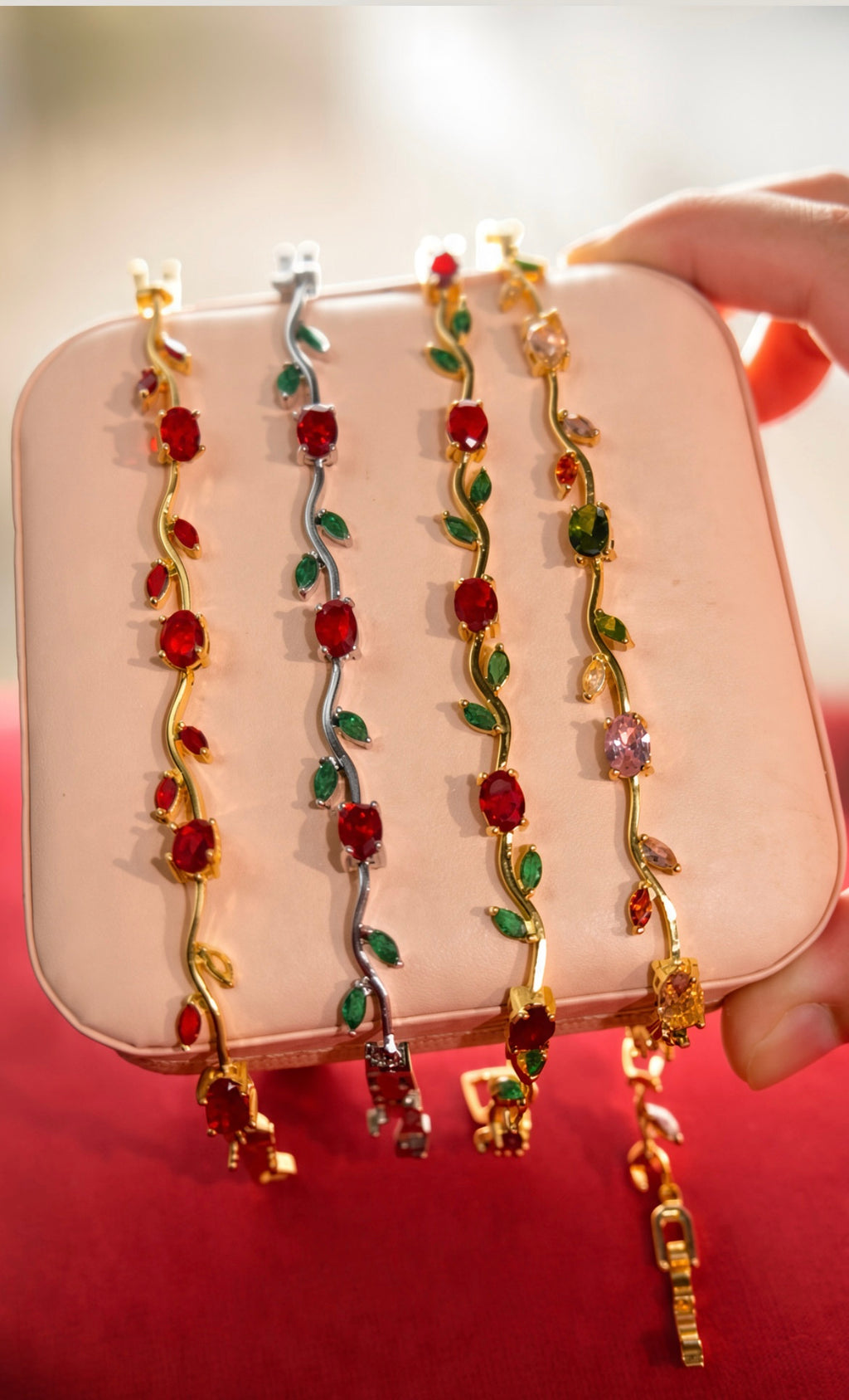 Ruby Vine Tulip Bracelet