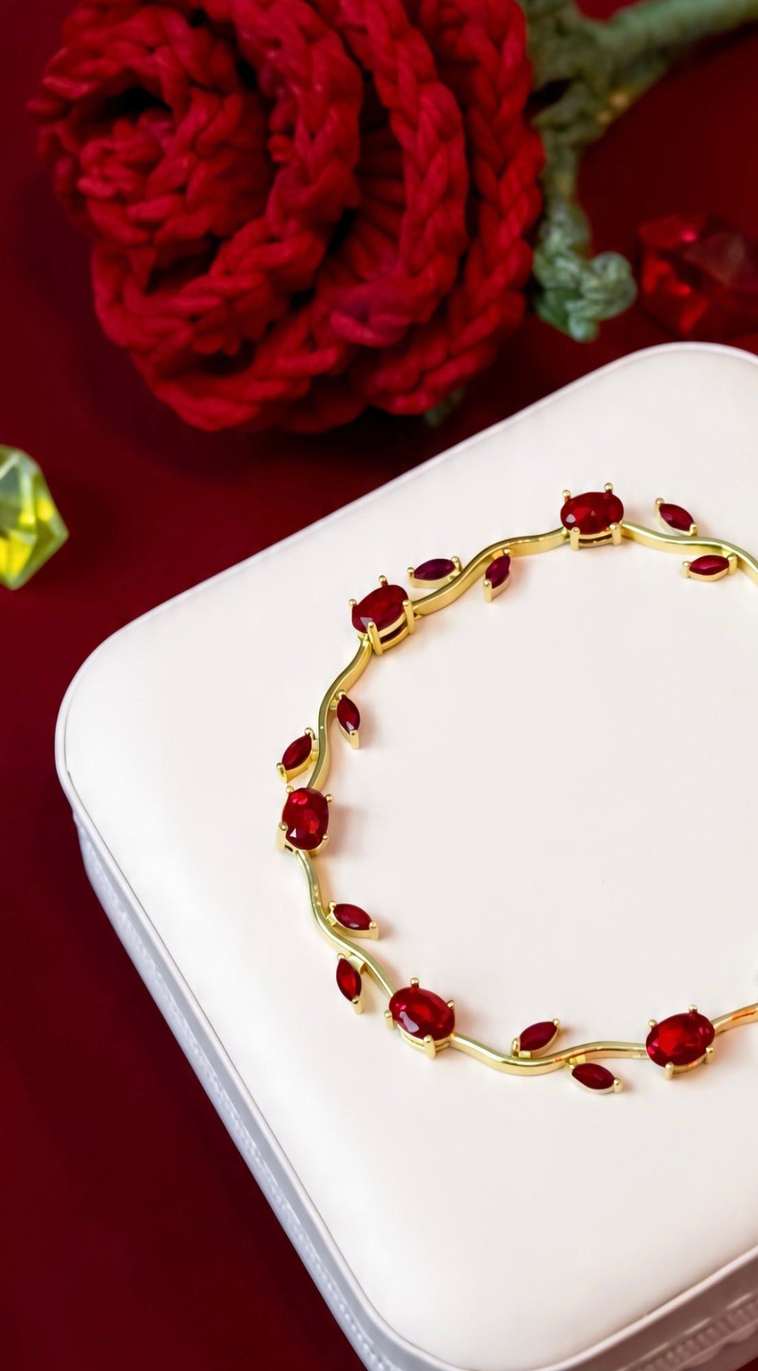 Ruby Vine Tulip Bracelet