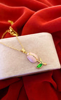 Lady Bug Pink Tulip Pendent
